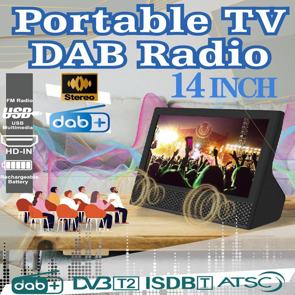 LEADSTAR ޴ ̴ TV  DVB-T2 DAB , Hevc H265, 10 Ʈ ο, D14 , 8800mAh, 14 ġ